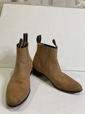 Corcel Brown Leather Ankle Boots Men's Size 7.5 Made In Mexico Leather Bottom